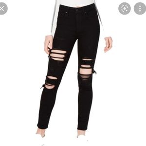 NWT LEVIS high rise skinny black distressed jeans - size 27